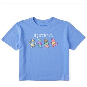 Life is Good Blue Grateful Dead Winnie the Pooh Graphic Tee